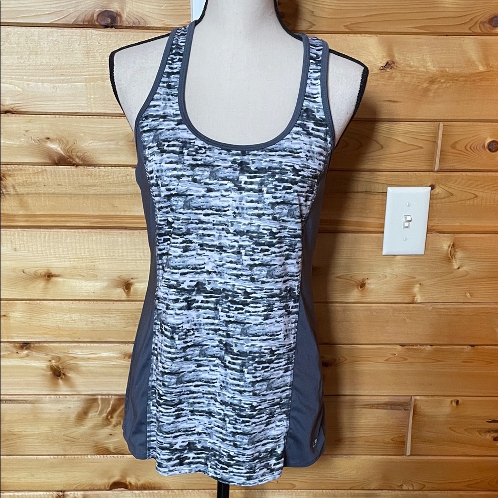 Gray Patterned Women's Tank Top